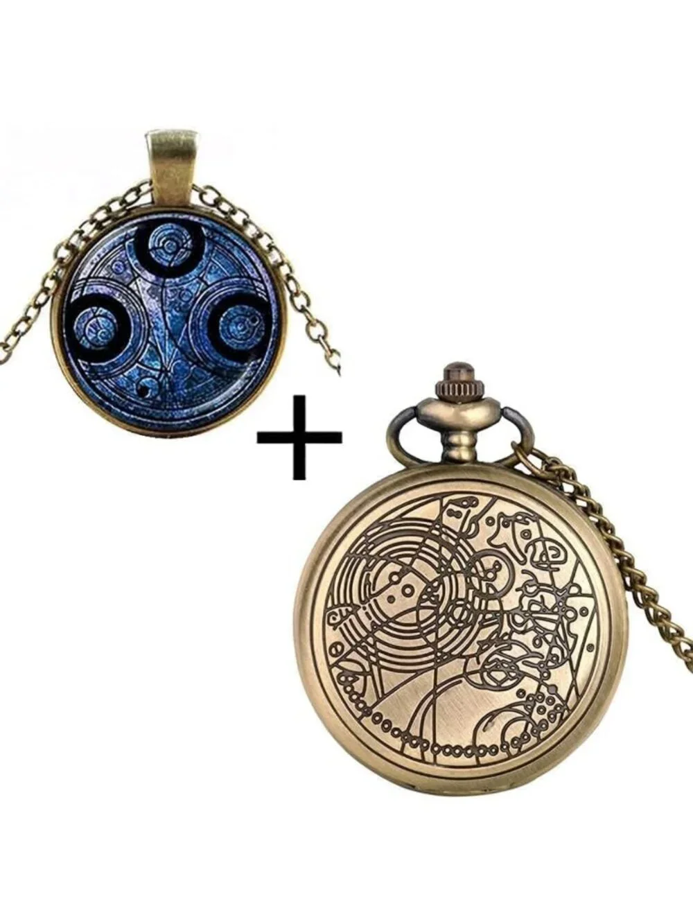 Vintage Movie Theme Alloy Quartz Pocket Watch with Chain Necklace - Unique Gift